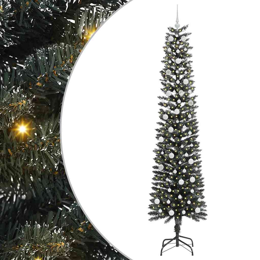 Vidaxx künstlicher Weihnachtsbaum mit 300 LEDs grün, 240 cm PVC und Kunststoff und Stahl