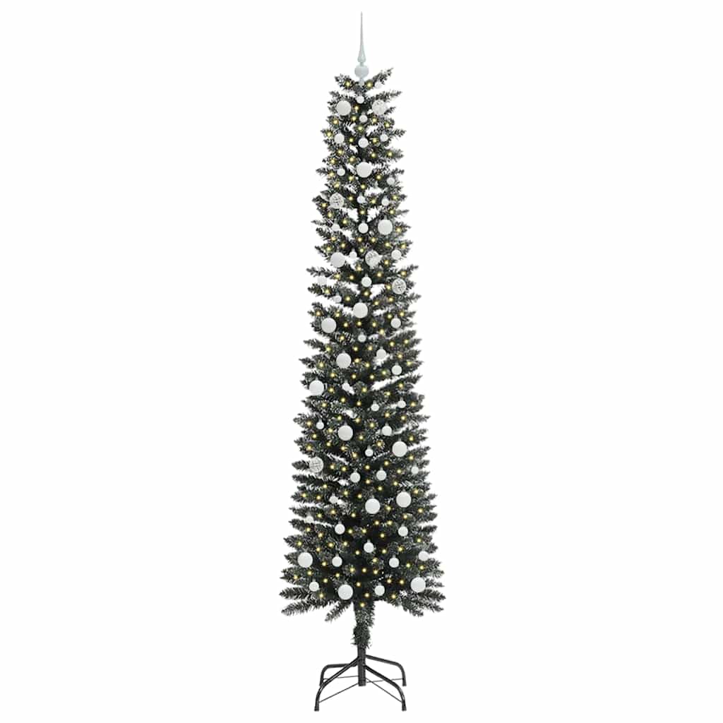 Vidaxx künstlicher Weihnachtsbaum mit 300 LEDs grün, 240 cm PVC und Kunststoff und Stahl