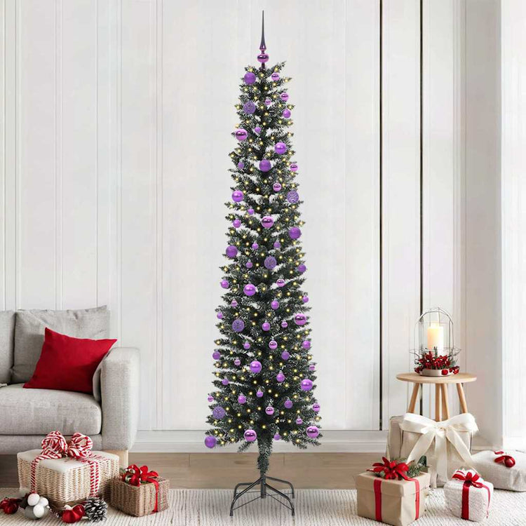 Vidaxx künstlicher Weihnachtsbaum mit 300 LEDs grün, 240 cm PVC und Kunststoff und Stahl
