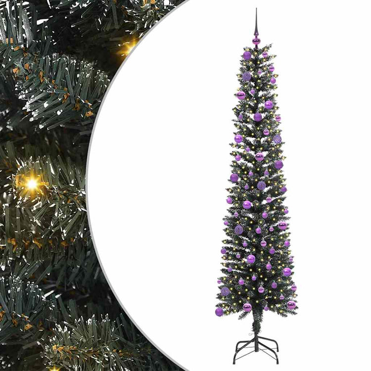 Vidaxx künstlicher Weihnachtsbaum mit 300 LEDs grün, 240 cm PVC und Kunststoff und Stahl