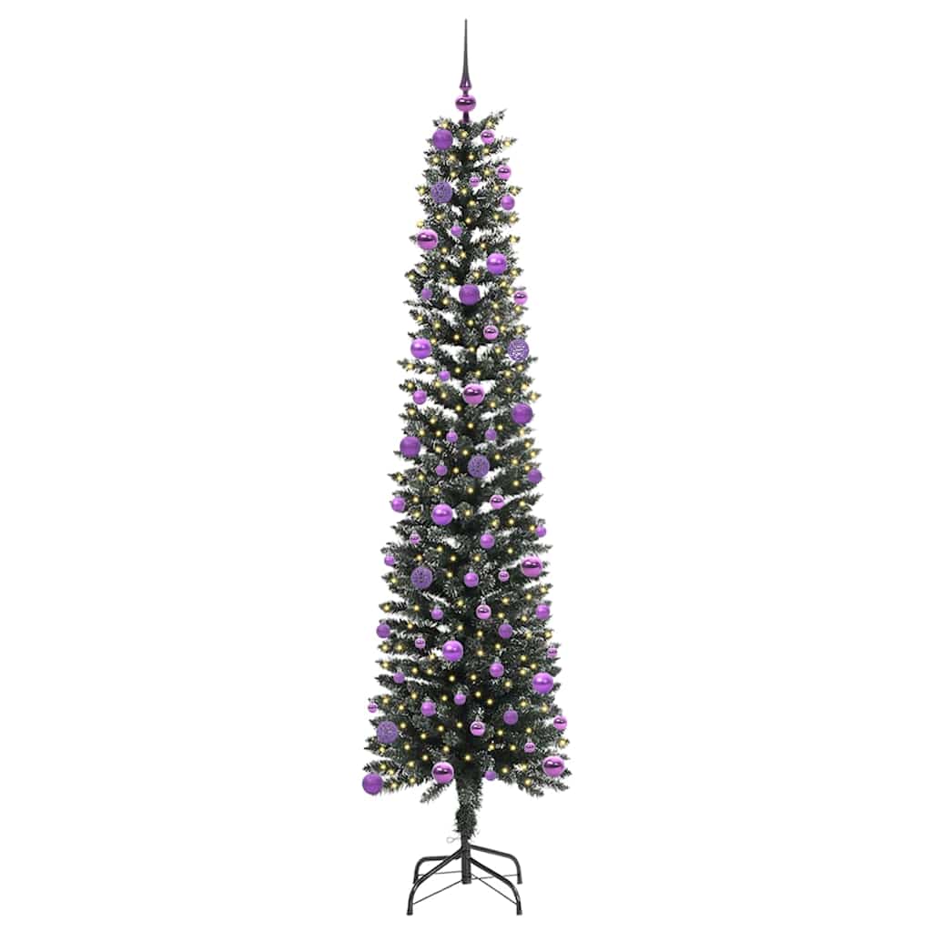 Vidaxx künstlicher Weihnachtsbaum mit 300 LEDs grün, 240 cm PVC und Kunststoff und Stahl