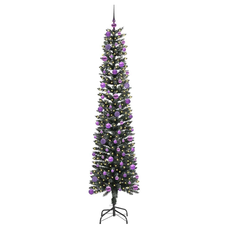 Vidaxx künstlicher Weihnachtsbaum mit 300 LEDs grün, 240 cm PVC und Kunststoff und Stahl