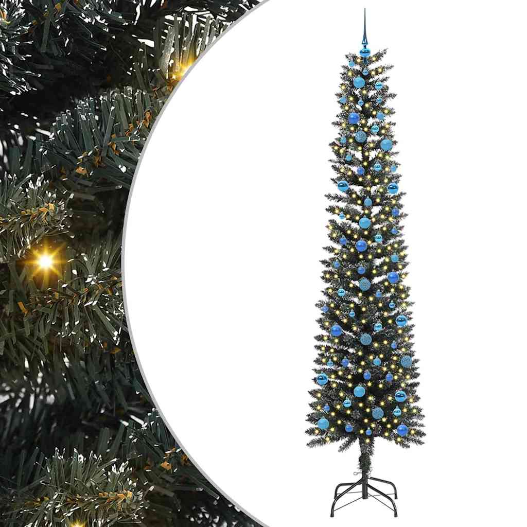 Vidaxx künstlicher Weihnachtsbaum mit 300 LEDs grün, 240 cm PVC und Kunststoff und Stahl