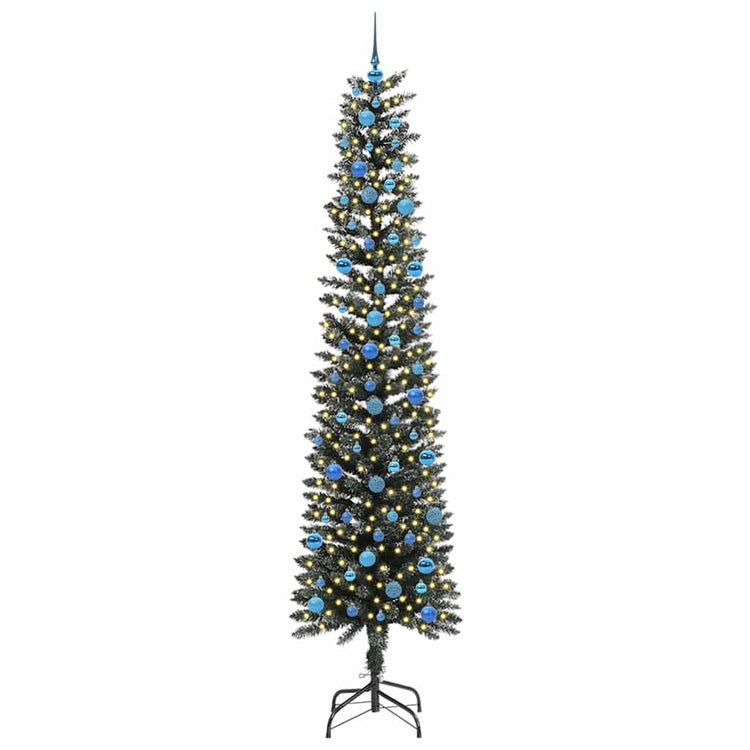 Vidaxx künstlicher Weihnachtsbaum mit 300 LEDs grün, 240 cm PVC und Kunststoff und Stahl