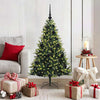 VidaXL künstlicher Weihnachtsbaum mit Scharnier 150 LEDs grün 120 cm PVC und PE