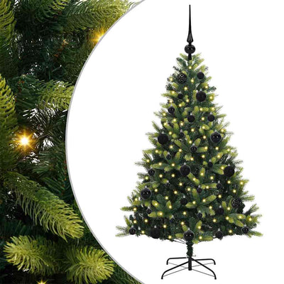 VidaXL künstlicher Weihnachtsbaum mit Scharnier 150 LEDs grün 120 cm PVC und PE