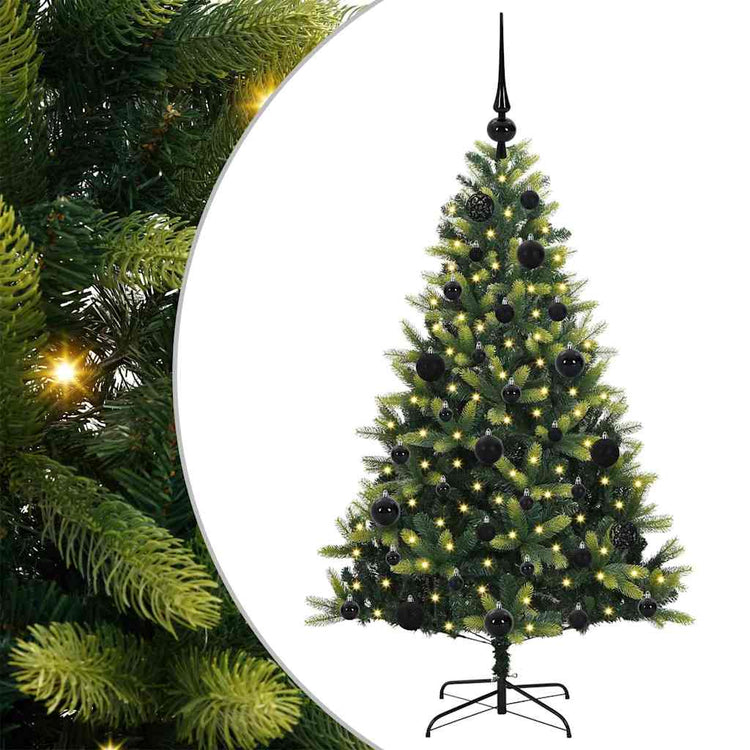VidaXL künstlicher Weihnachtsbaum mit Scharnier 150 LEDs grün 120 cm PVC und PE