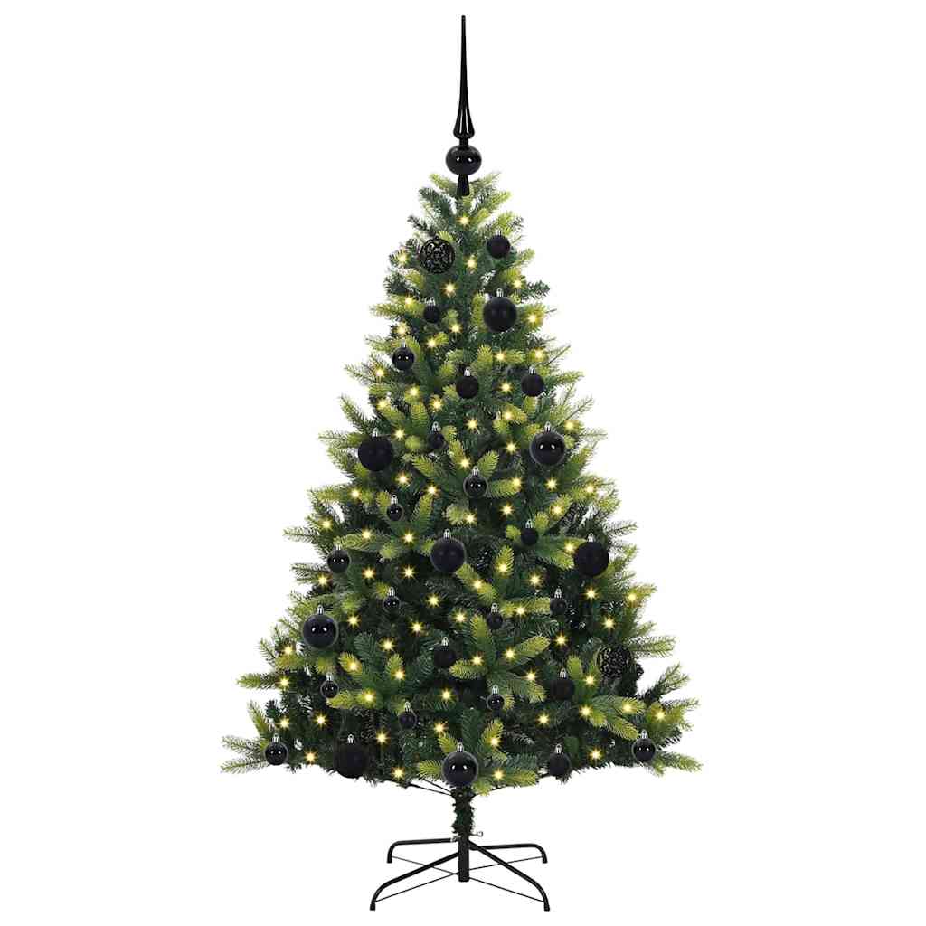 VidaXL künstlicher Weihnachtsbaum mit Scharnier 150 LEDs grün 120 cm PVC und PE
