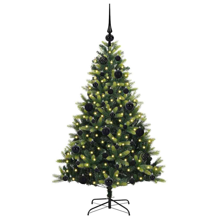VidaXL künstlicher Weihnachtsbaum mit Scharnier 150 LEDs grün 120 cm PVC und PE