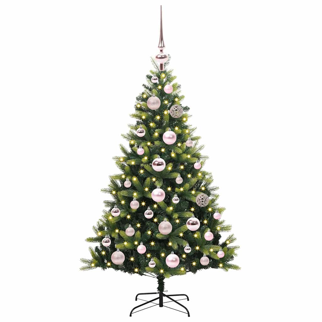 VidaXL künstlicher Weihnachtsbaum mit Scharnier 150 LEDs grün 120 cm PVC und PE