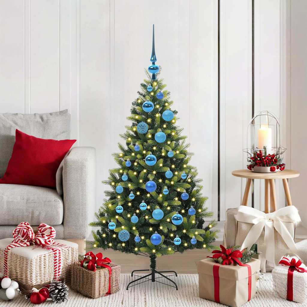 VidaXL künstlicher Weihnachtsbaum mit Scharnier 150 LEDs grün 120 cm PVC und PE