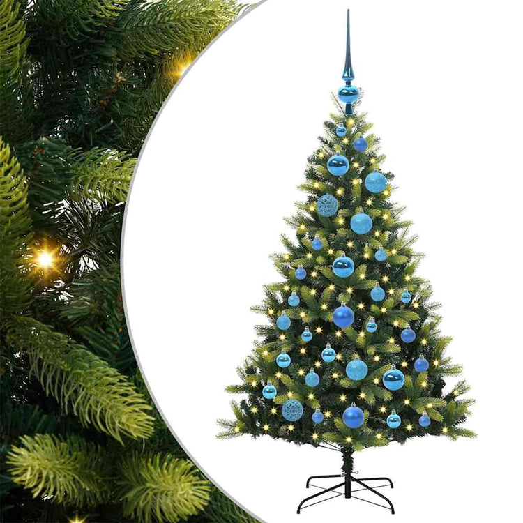 VidaXL künstlicher Weihnachtsbaum mit Scharnier 150 LEDs grün 120 cm PVC und PE