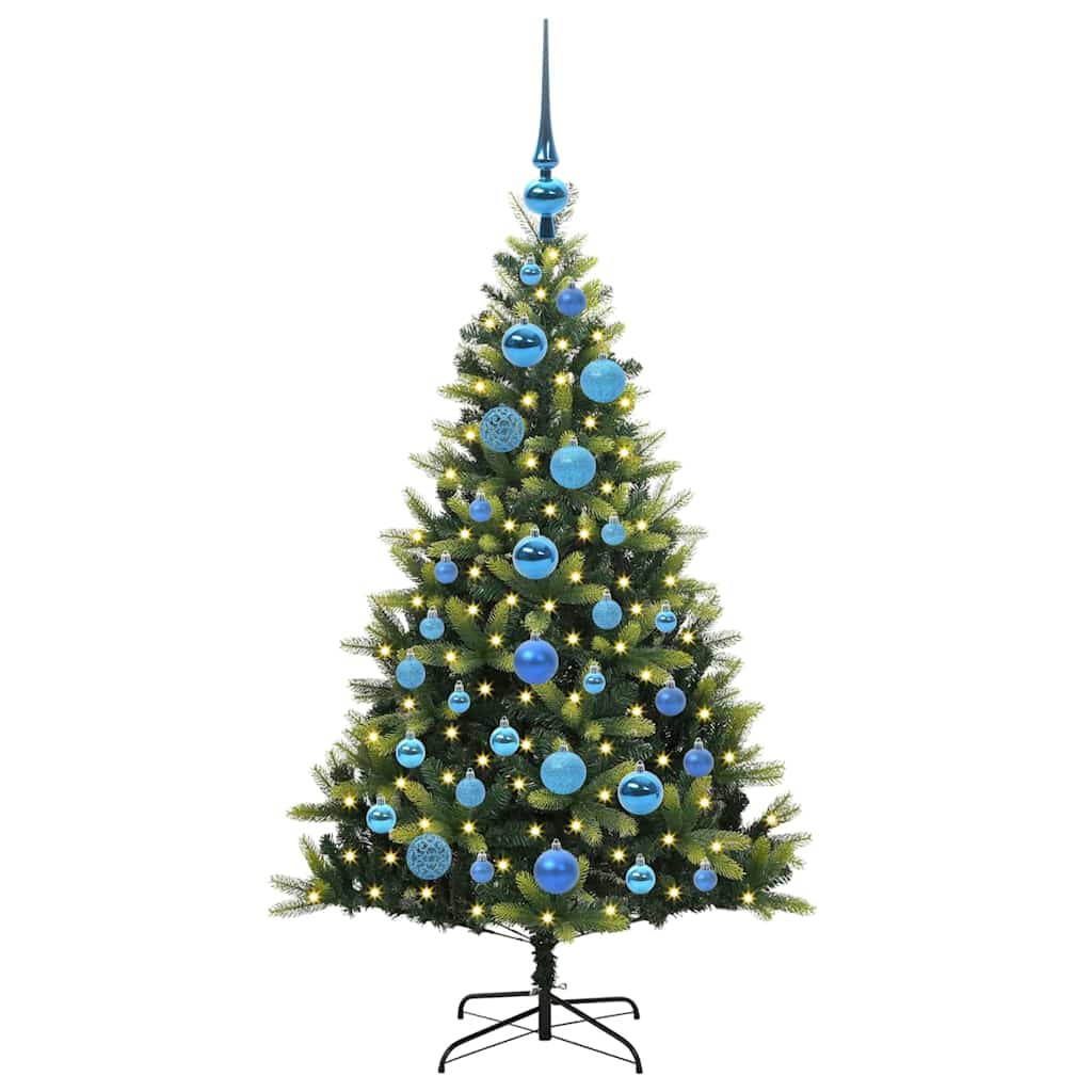 VidaXL künstlicher Weihnachtsbaum mit Scharnier 150 LEDs grün 120 cm PVC und PE