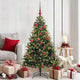 VidaXL künstlicher Weihnachtsbaum mit Scharnier 150 LEDs grün 150 cm PVC und PE