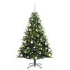 VidaXL künstlicher Weihnachtsbaum mit Scharnier 150 LEDs grün 150 cm PVC und PE