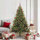 VidaXL künstlicher Weihnachtsbaum mit Scharnier 300 LEDs grün 180 cm PVC und PE