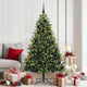 VidaXL künstlicher Weihnachtsbaum mit Scharnier 300 LEDs grün 180 cm PVC und PE
