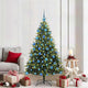 VidaXL künstlicher Weihnachtsbaum mit Scharnier 300 LEDs grün 180 cm PVC und PE