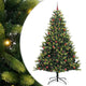 VidaXL künstlicher Weihnachtsbaum mit Scharnier 300 LEDs grün 210 cm PVC und PE