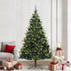 VidaXL künstlicher Weihnachtsbaum mit Scharnier 300 LEDs grün 210 cm PVC und PE