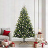 VidaXL künstlicher Weihnachtsbaum mit Scharnier 300 LEDs grün 210 cm PVC und PE