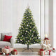 VidaXL künstlicher Weihnachtsbaum mit Scharnier 300 LEDs grün 210 cm PVC und PE