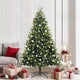 VidaXL künstlicher Weihnachtsbaum mit Scharnier 300 LEDs grün 210 cm PVC und PE