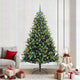 VidaXL künstlicher Weihnachtsbaum mit Scharnier 300 LEDs grün 210 cm PVC und PE