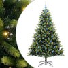 VidaXL künstlicher Weihnachtsbaum mit Scharnier 300 LEDs grün 210 cm PVC und PE