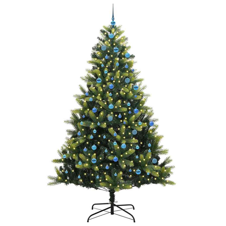 VidaXL künstlicher Weihnachtsbaum mit Scharnier 300 LEDs grün 240 cm PVC und PE