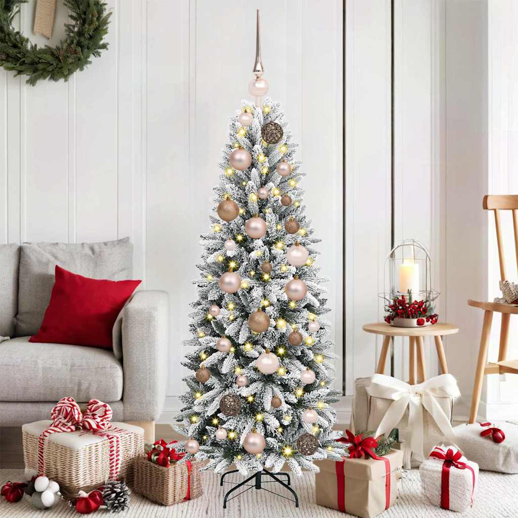 Vidaxx künstlicher Weihnachtsbaum weiß 120 cm PVC und Kunststoff und Stahl und PE