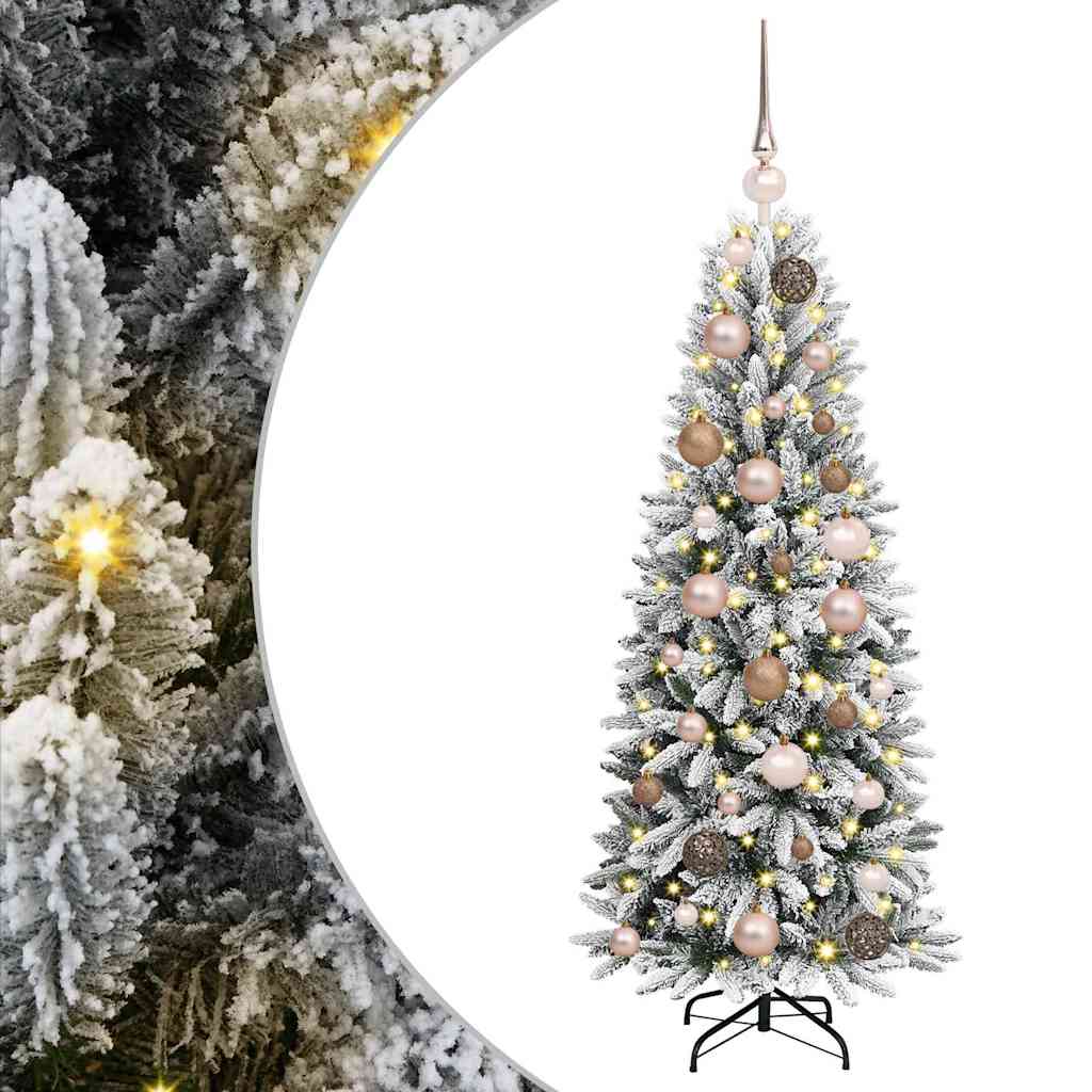Vidaxx künstlicher Weihnachtsbaum weiß 120 cm PVC und Kunststoff und Stahl und PE