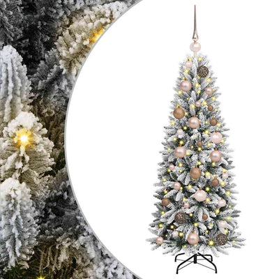 Vidaxx künstlicher Weihnachtsbaum weiß 120 cm PVC und Kunststoff und Stahl und PE