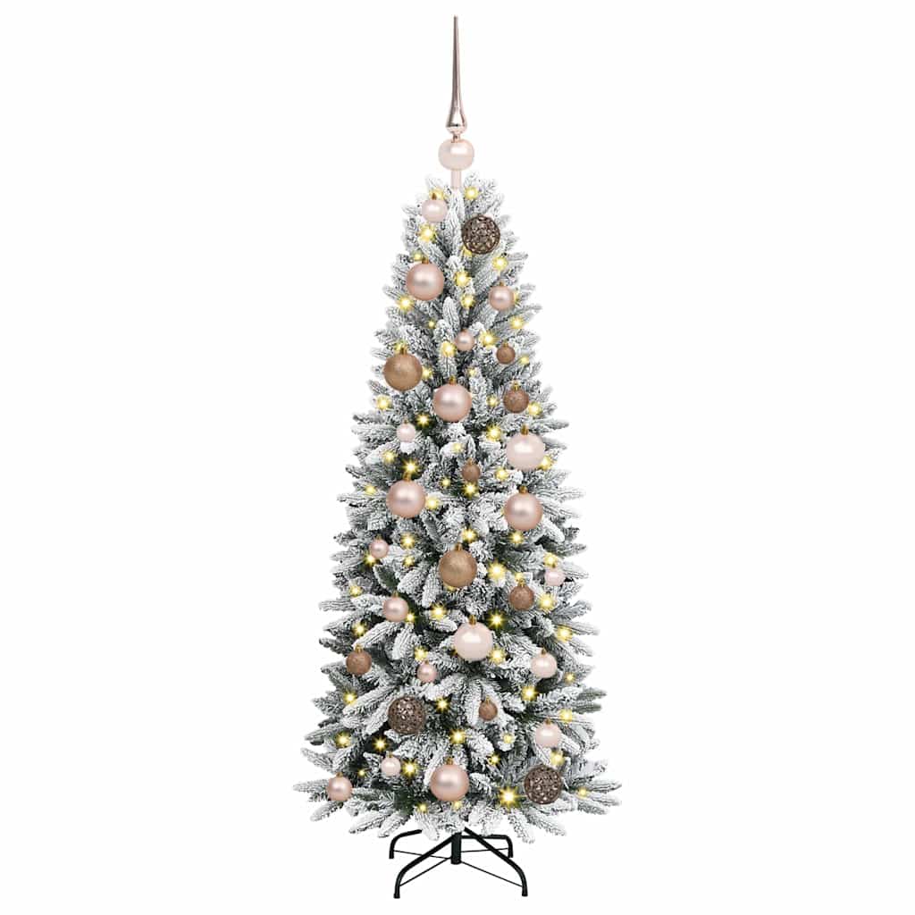 Vidaxx künstlicher Weihnachtsbaum weiß 120 cm PVC und Kunststoff und Stahl und PE