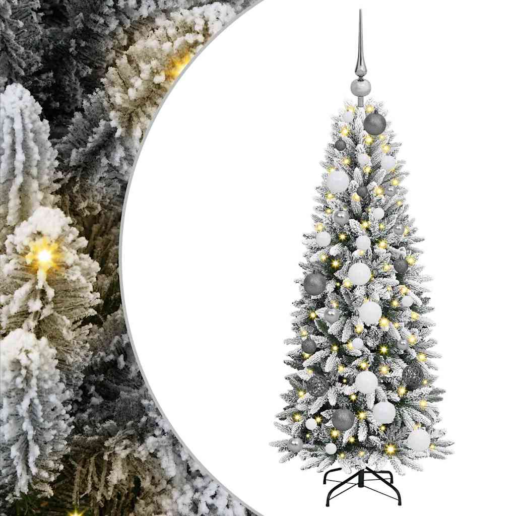 Vidaxx künstlicher Weihnachtsbaum weiß 120 cm PVC und Kunststoff und Stahl und PE