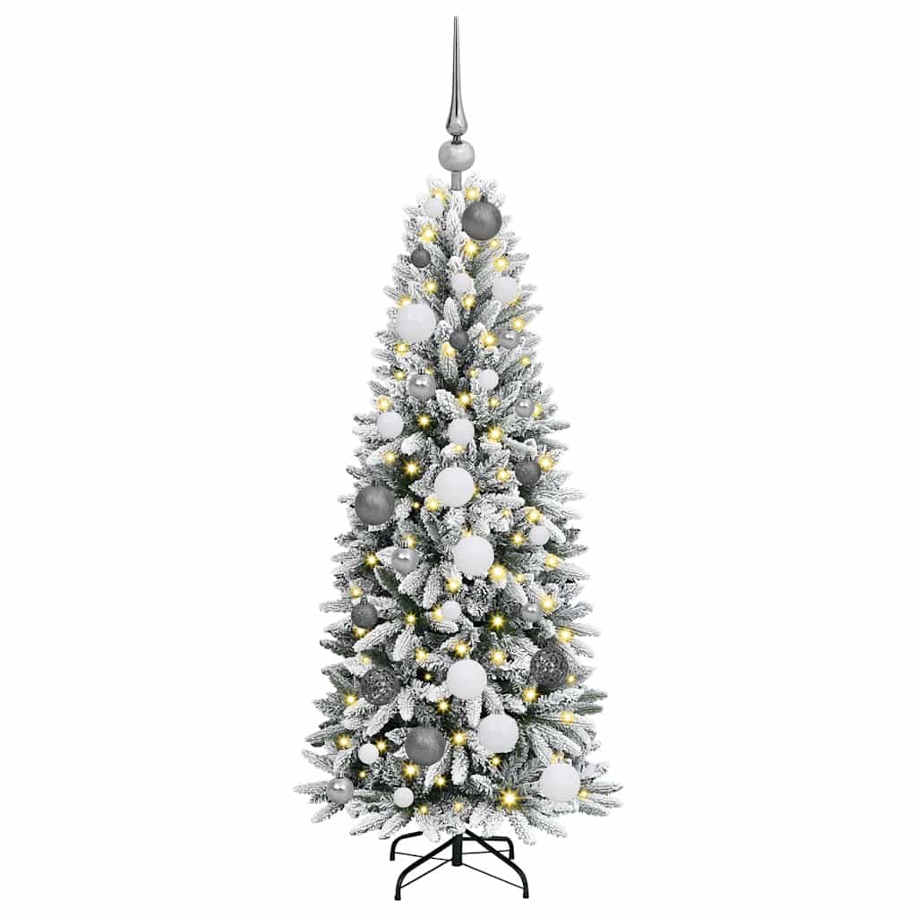 Vidaxx künstlicher Weihnachtsbaum weiß 120 cm PVC und Kunststoff und Stahl und PE