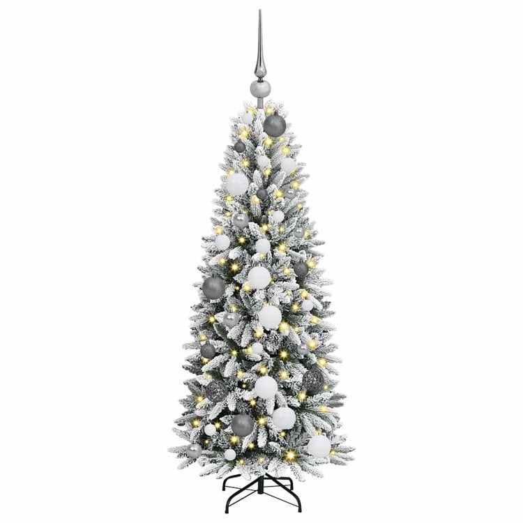 Vidaxx künstlicher Weihnachtsbaum weiß 120 cm PVC und Kunststoff und Stahl und PE