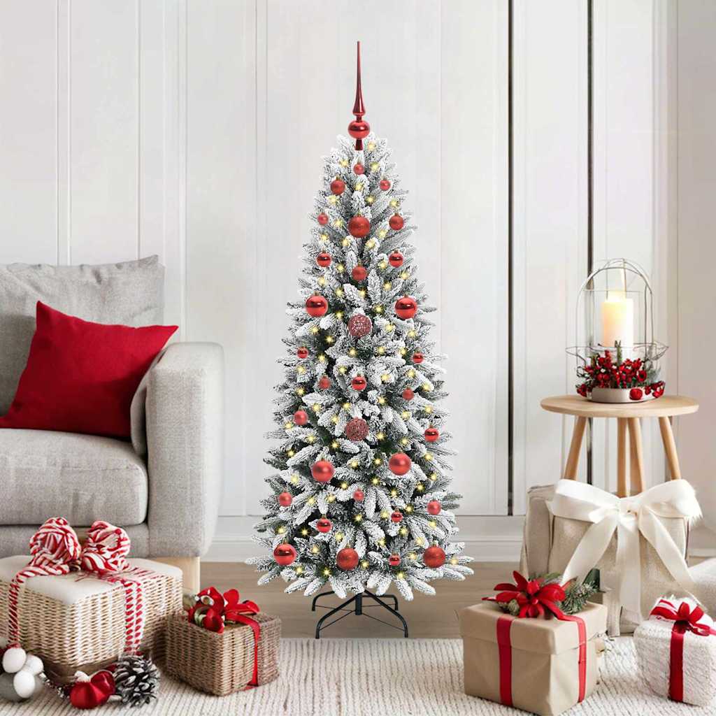 Vidaxx künstlicher Weihnachtsbaum weiß 120 cm PVC und Kunststoff und Stahl und PE