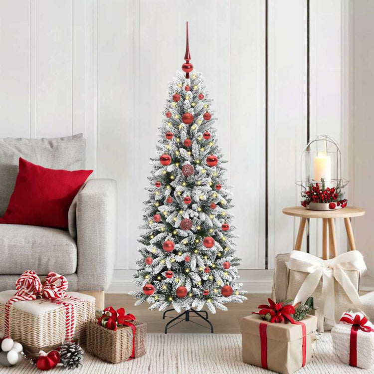 Vidaxx künstlicher Weihnachtsbaum weiß 120 cm PVC und Kunststoff und Stahl und PE
