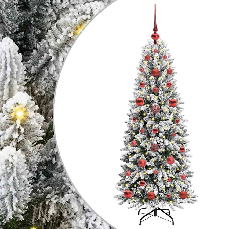Vidaxx künstlicher Weihnachtsbaum weiß 120 cm PVC und Kunststoff und Stahl und PE