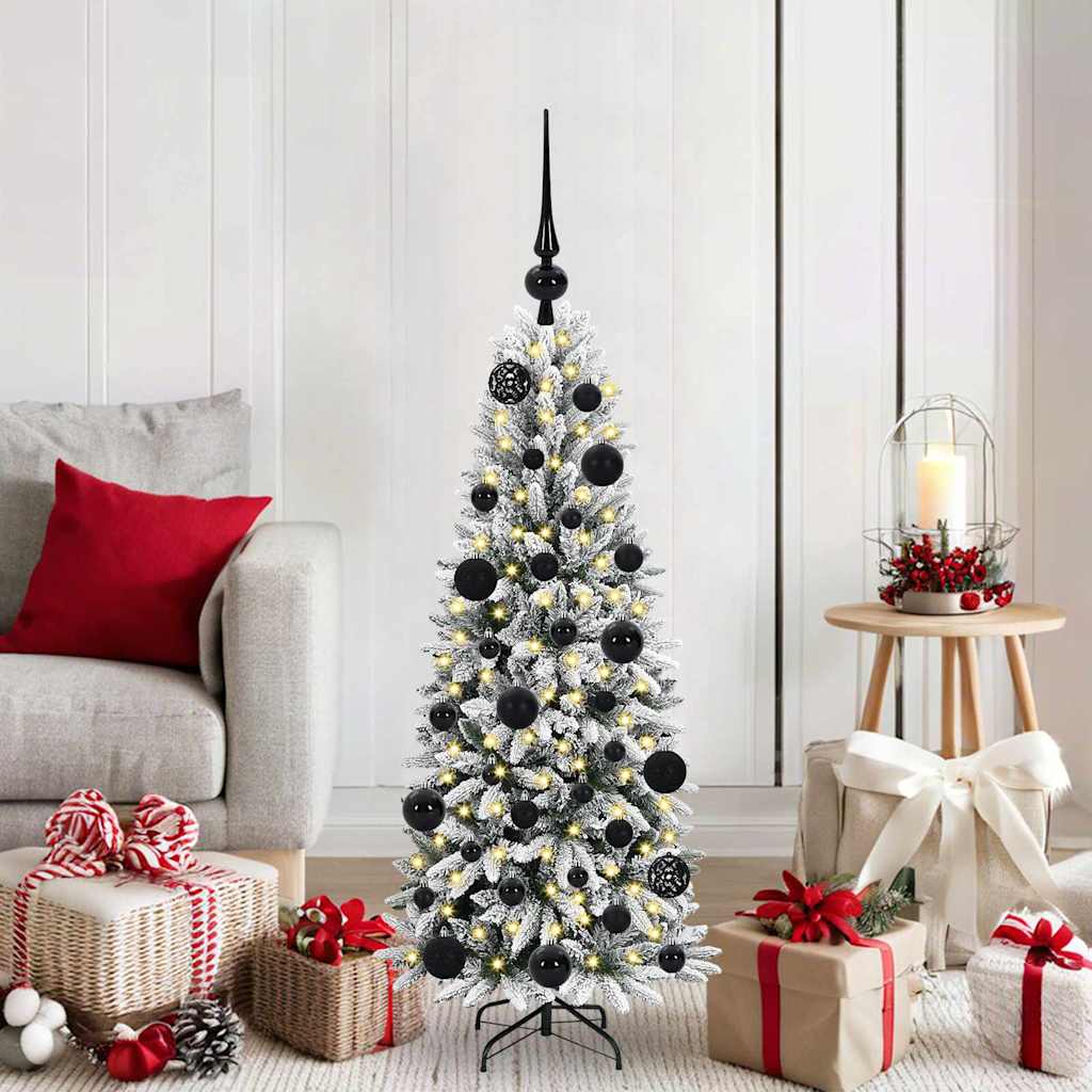 Vidaxx künstlicher Weihnachtsbaum weiß 120 cm PVC und Kunststoff und Stahl und PE
