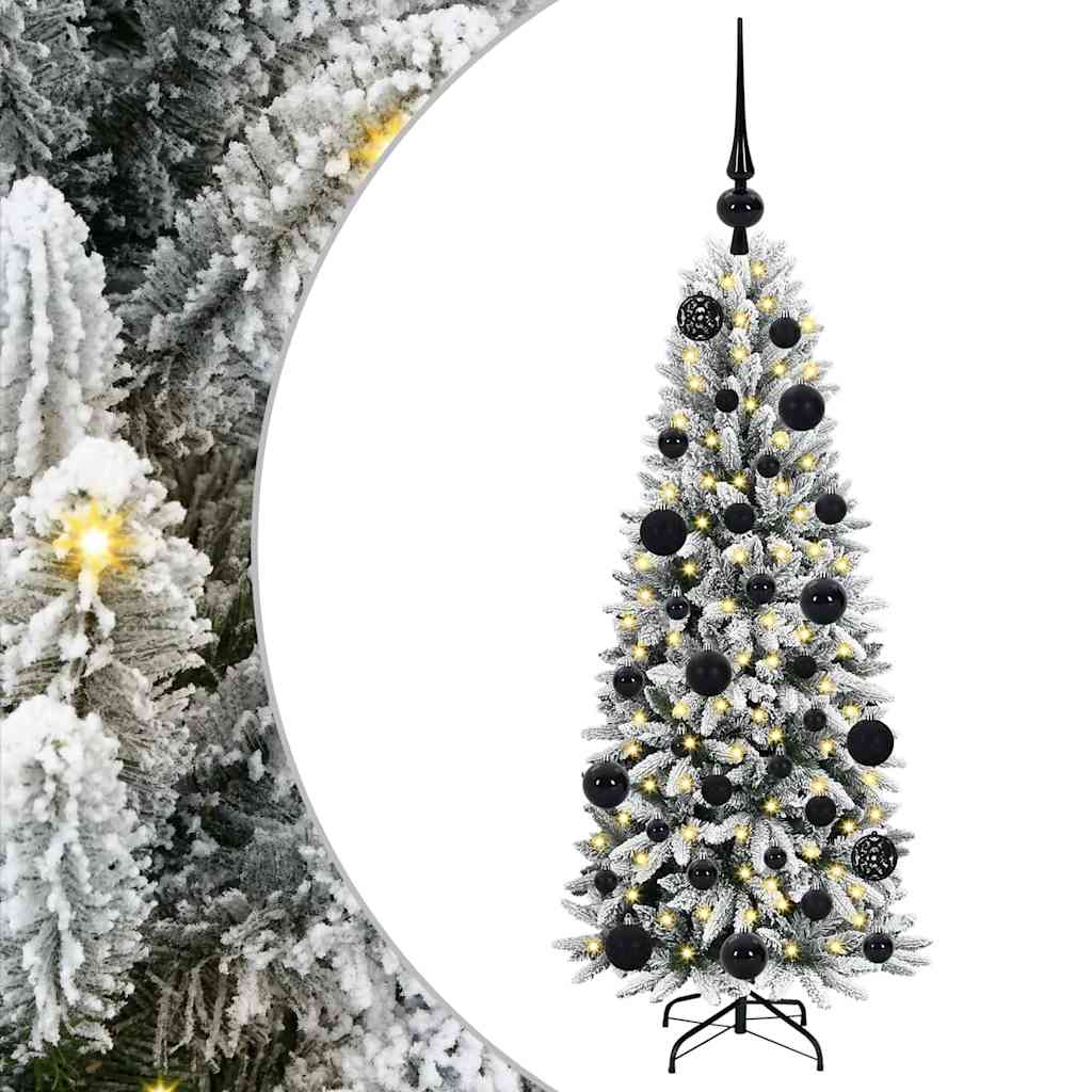 Vidaxx künstlicher Weihnachtsbaum weiß 120 cm PVC und Kunststoff und Stahl und PE