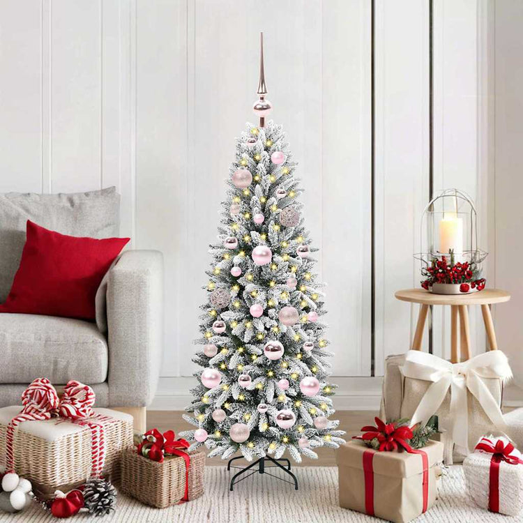 Vidaxx künstlicher Weihnachtsbaum weiß 120 cm PVC und Kunststoff und Stahl und PE