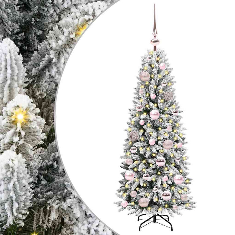 Vidaxx künstlicher Weihnachtsbaum weiß 120 cm PVC und Kunststoff und Stahl und PE
