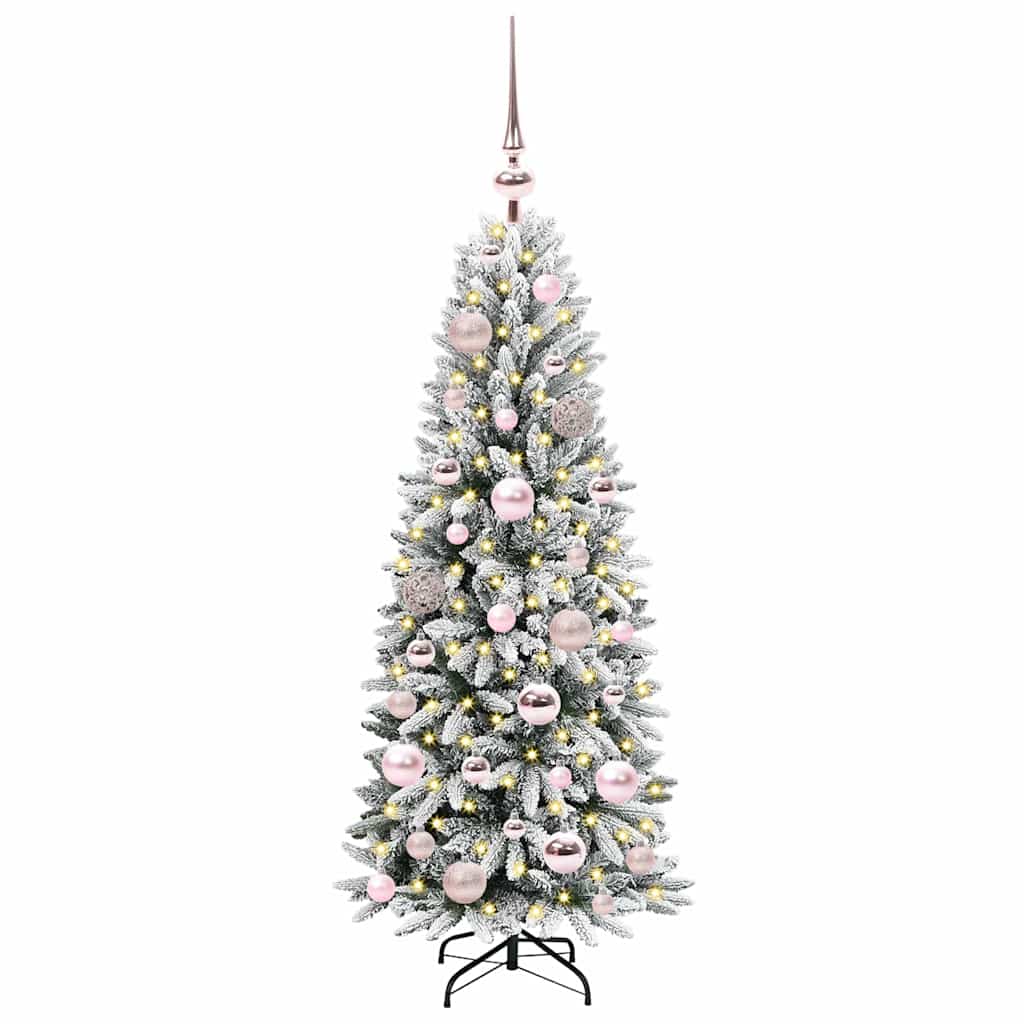 Vidaxx künstlicher Weihnachtsbaum weiß 120 cm PVC und Kunststoff und Stahl und PE