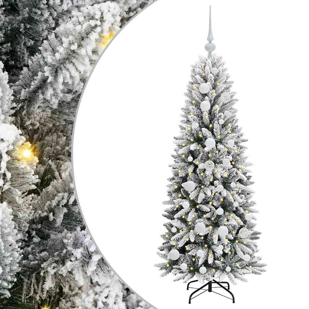 Vidaxx künstlicher Weihnachtsbaum weiß 120 cm PVC und Kunststoff und Stahl und PE