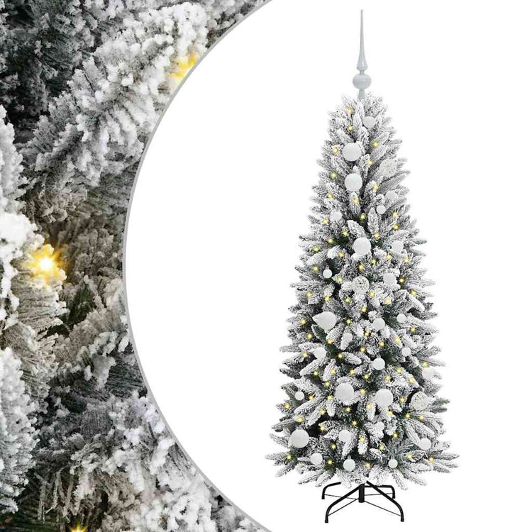 Vidaxx künstlicher Weihnachtsbaum weiß 120 cm PVC und Kunststoff und Stahl und PE