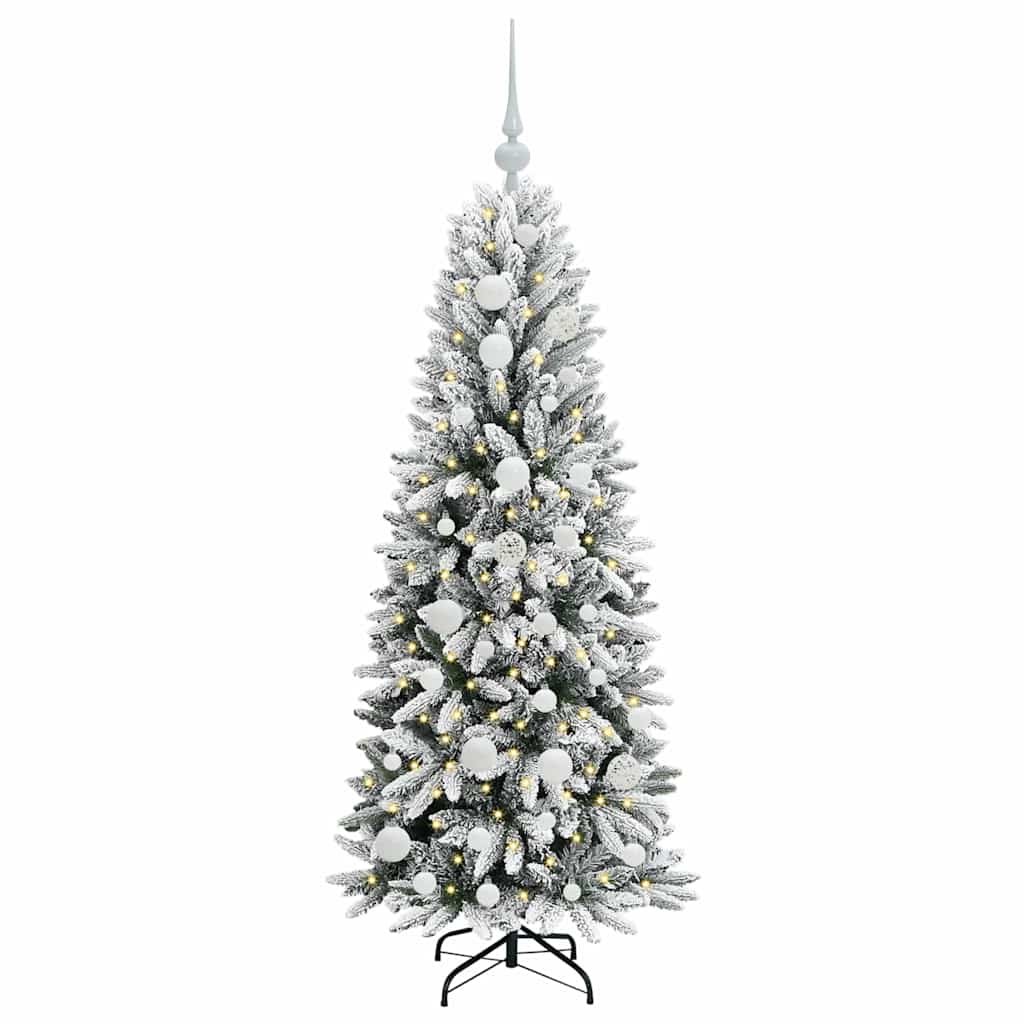 Vidaxx künstlicher Weihnachtsbaum weiß 120 cm PVC und Kunststoff und Stahl und PE