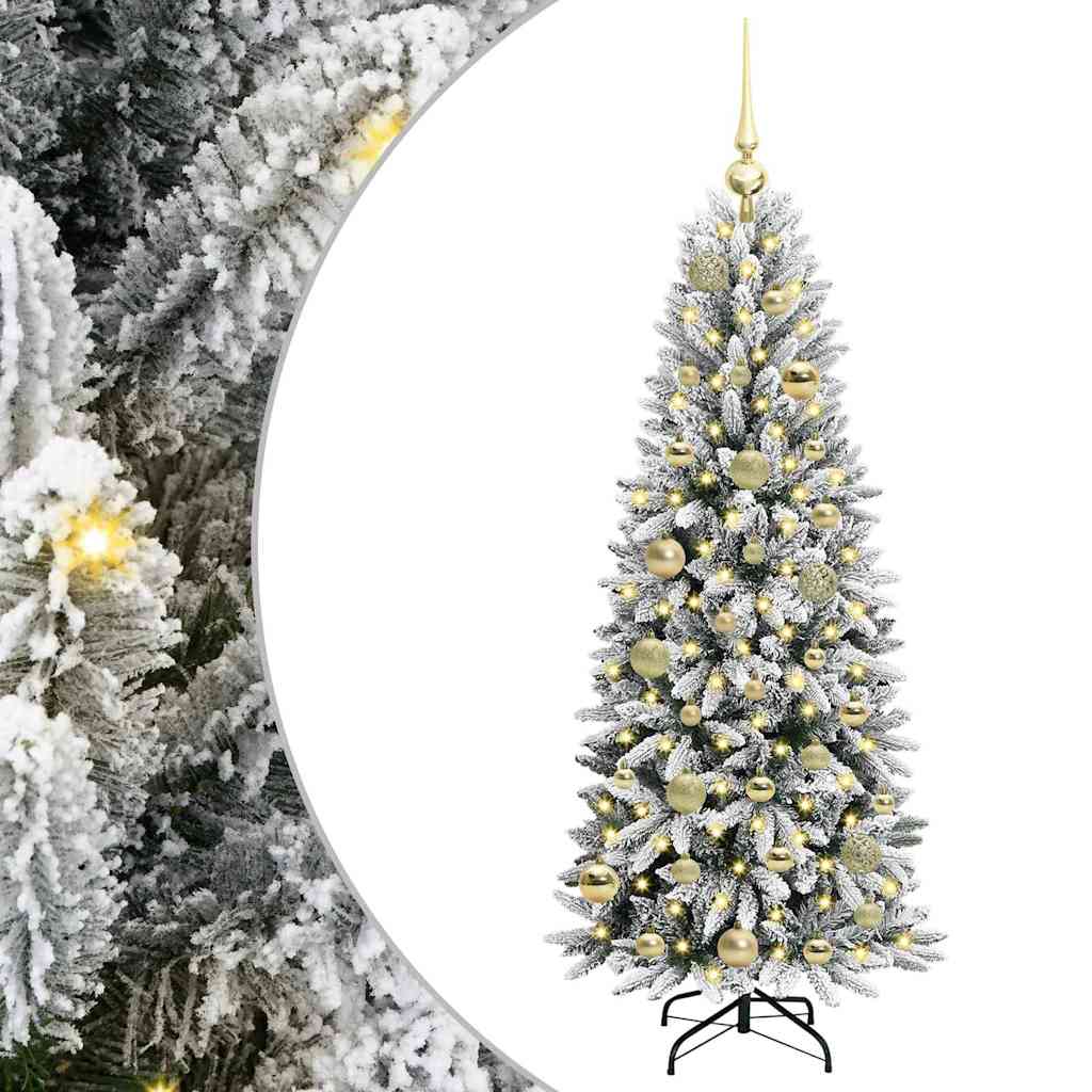 Vidaxx künstlicher Weihnachtsbaum weiß 120 cm PVC und Kunststoff und Stahl und PE