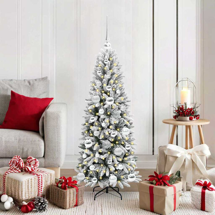 Vidaxx künstlicher Weihnachtsbaum weiß 120 cm PVC und Kunststoff und Stahl und PE